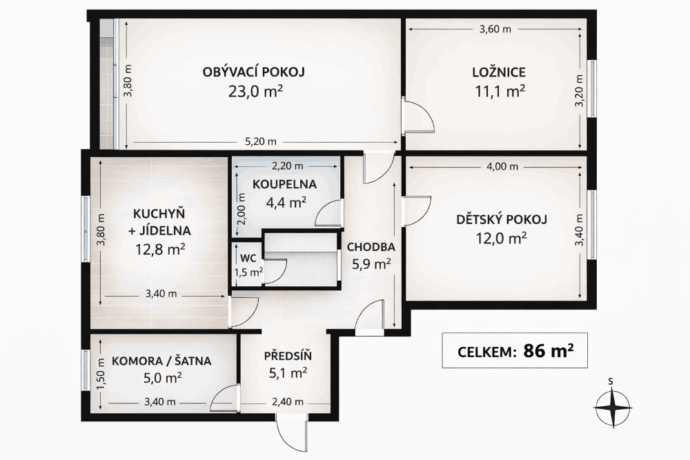 Půdorys nemovitosti