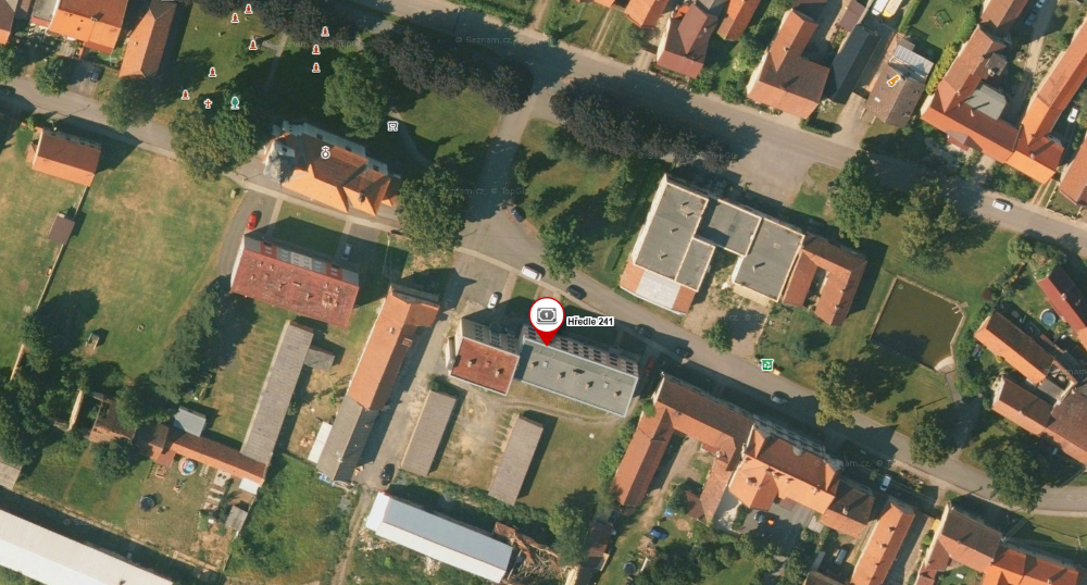 Byt Hředle – mapa