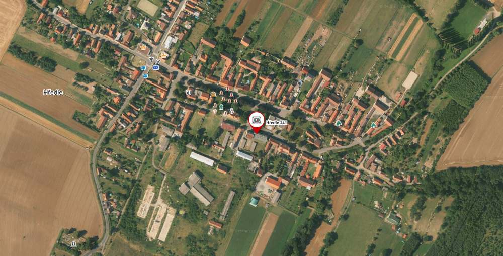 Byt Hředle – mapa