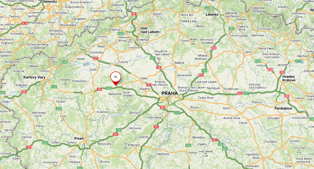 Byt Hředle – mapa